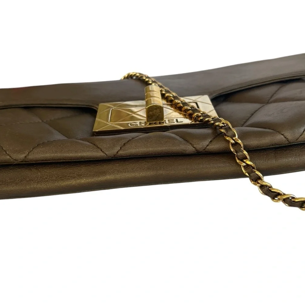 Bronze Chanel lambskin Chocolate Bar